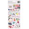 Paige Evans Pick Me Up Thickers Stickers 5.5"X11" 87/Pkg-Icons & Words/Gold Foil Accent Chipboard